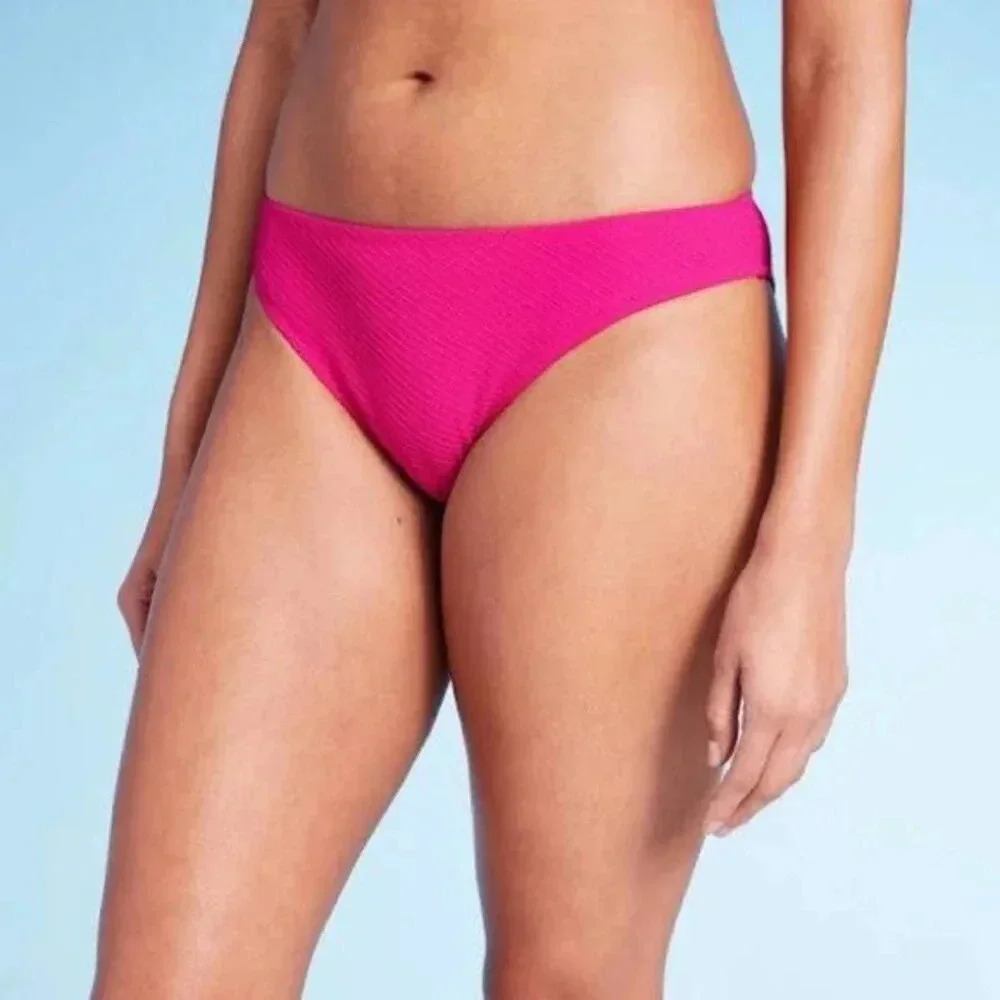 Shade and Shore Textured Cheeky Bikini Bottom XL